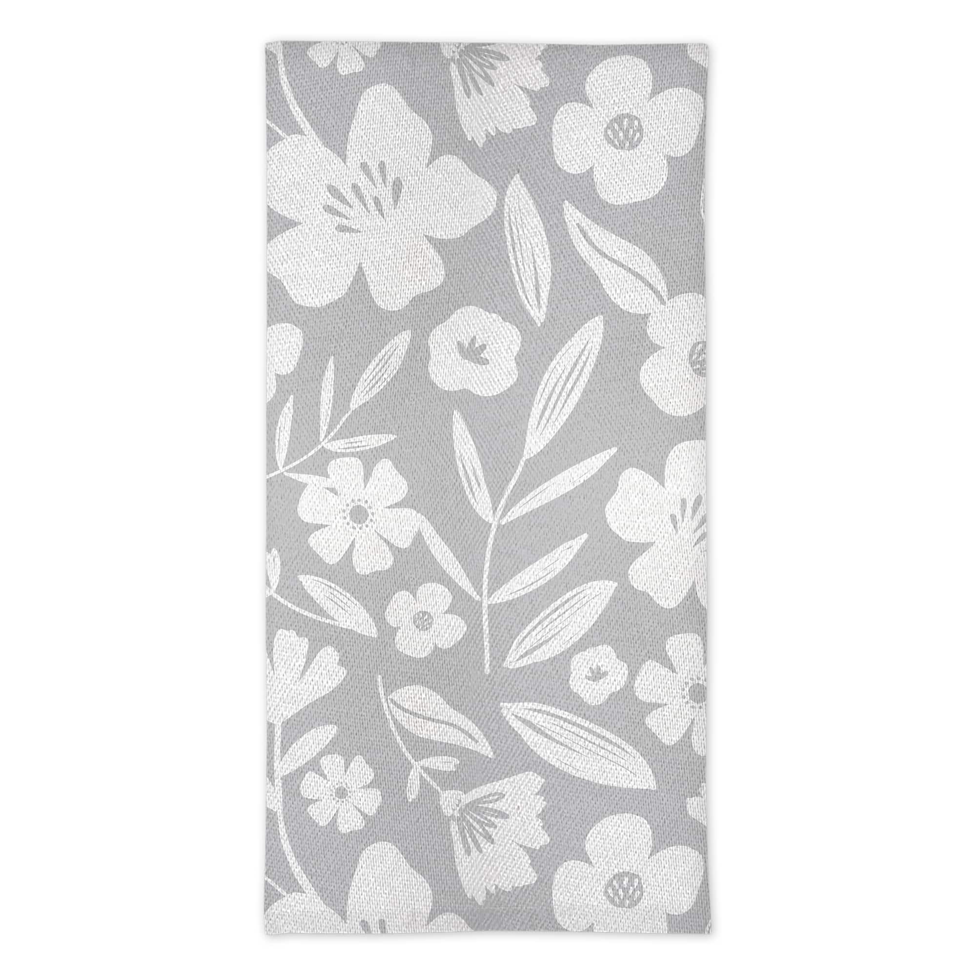 MUkitchen Gray Floral Jacquard Kitchen Towel